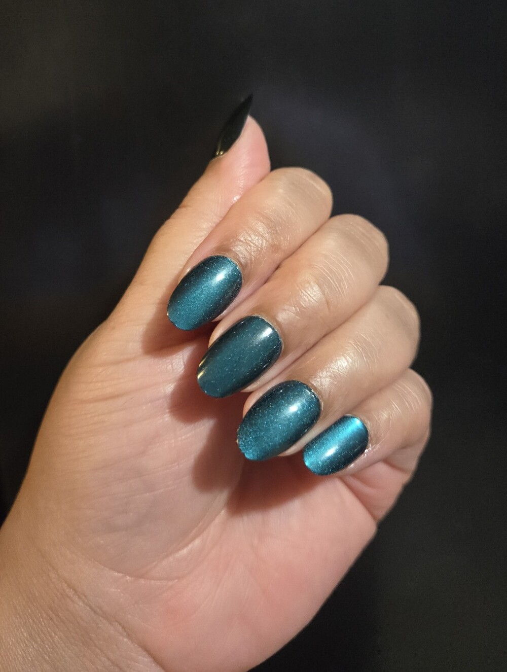 🍒🍒 Bundle Only - Shimmery Teal/Black Press-On Nails - See Description